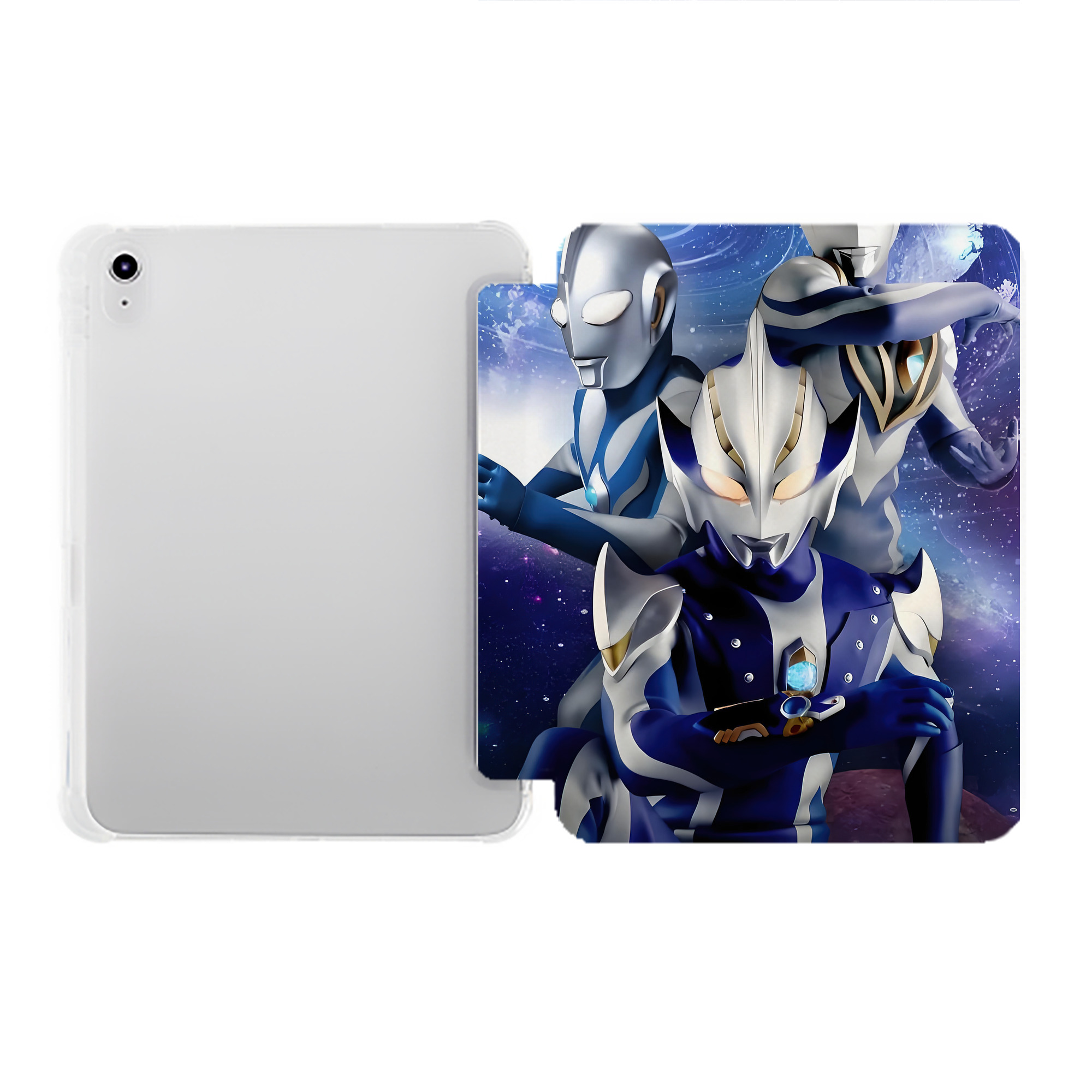 （画像用） ウルトラマン Ultraman IPad ケース ペン収納付き 三つ折りスタンド PUレザー×シリコン 対応機種9.5/10.5/10.9インチ
